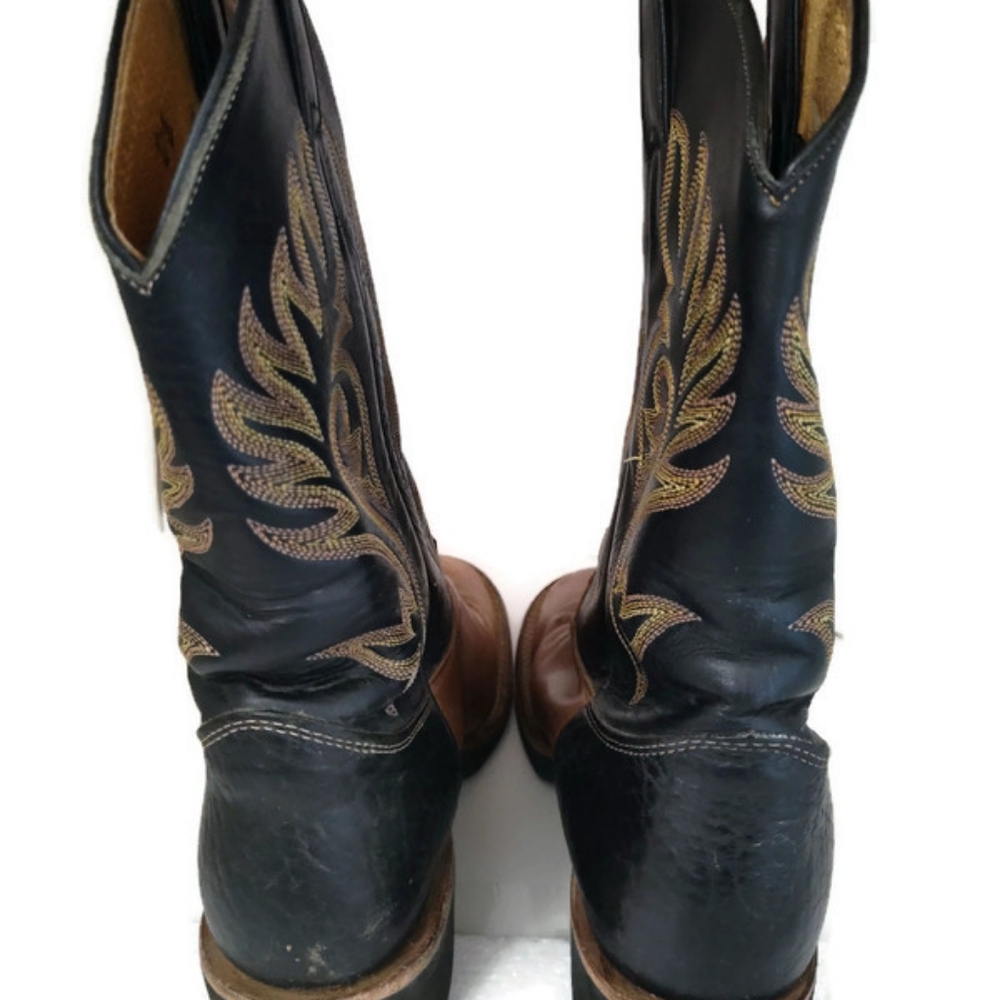 Justin Leather Cowboy Boots  Tekno Crepe Clean Inside! Mens Size 8.5 B  Women 9 - Picture 3 of 7